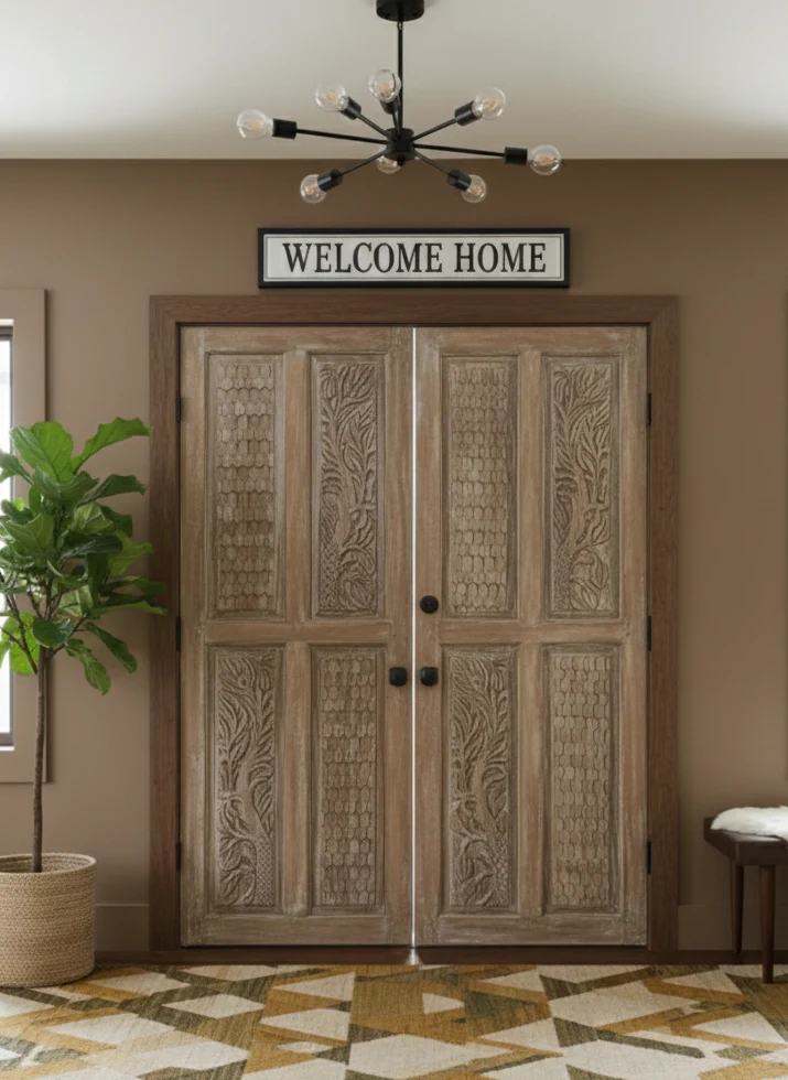 Boho Farmhouse Antique Doors & Carved Door Panels