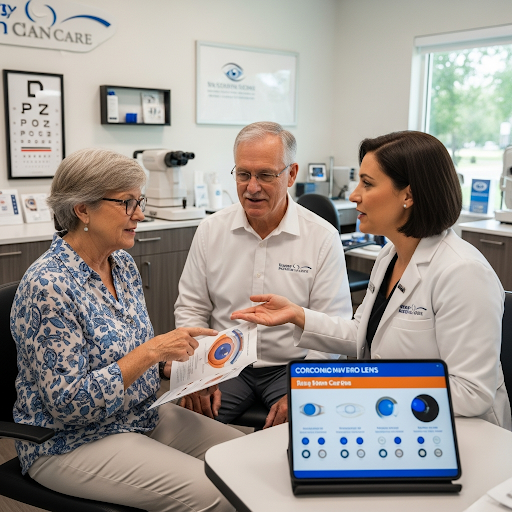 Opthomologists discussing about Laser Cataract Surgery