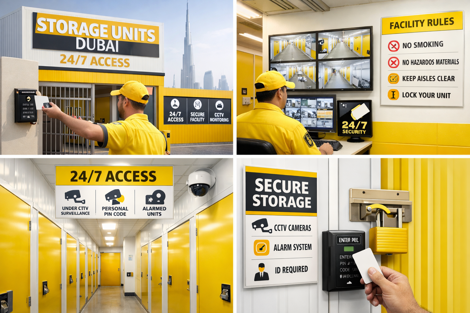 Storage Units in Dubai with 24/7 Access: Security, and Rules