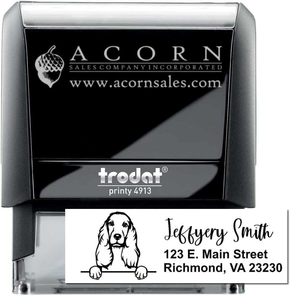 Add Charm and Convenience to Your Mail with a Personalized Cocker Spaniel Address Stamp