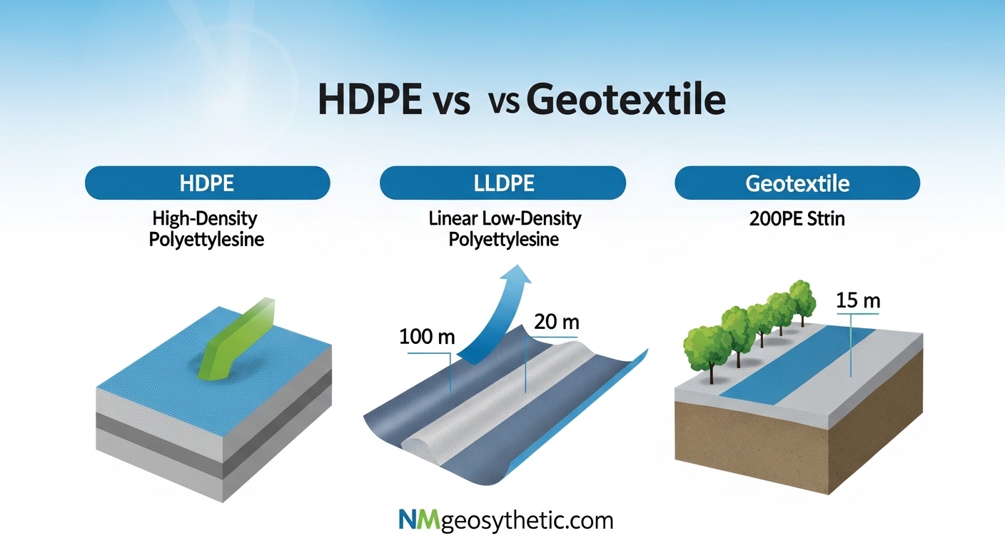 HDPE vs LLDPE vs Geotextile