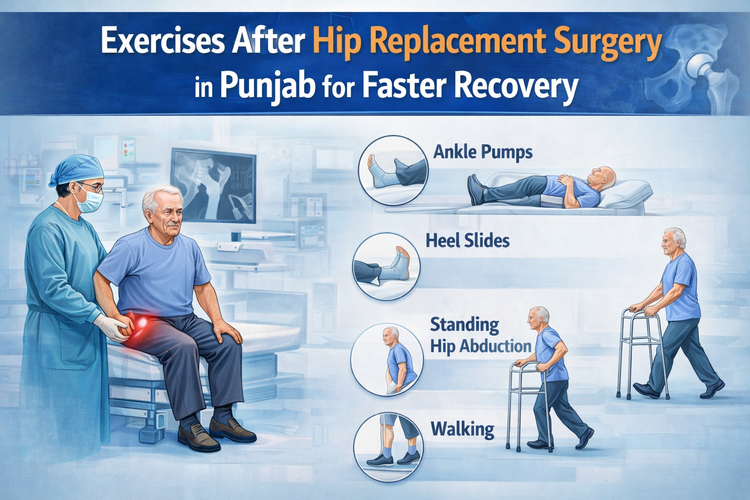 Exercises After Hip Replacement Surgery in Punjab for Faster Recovery