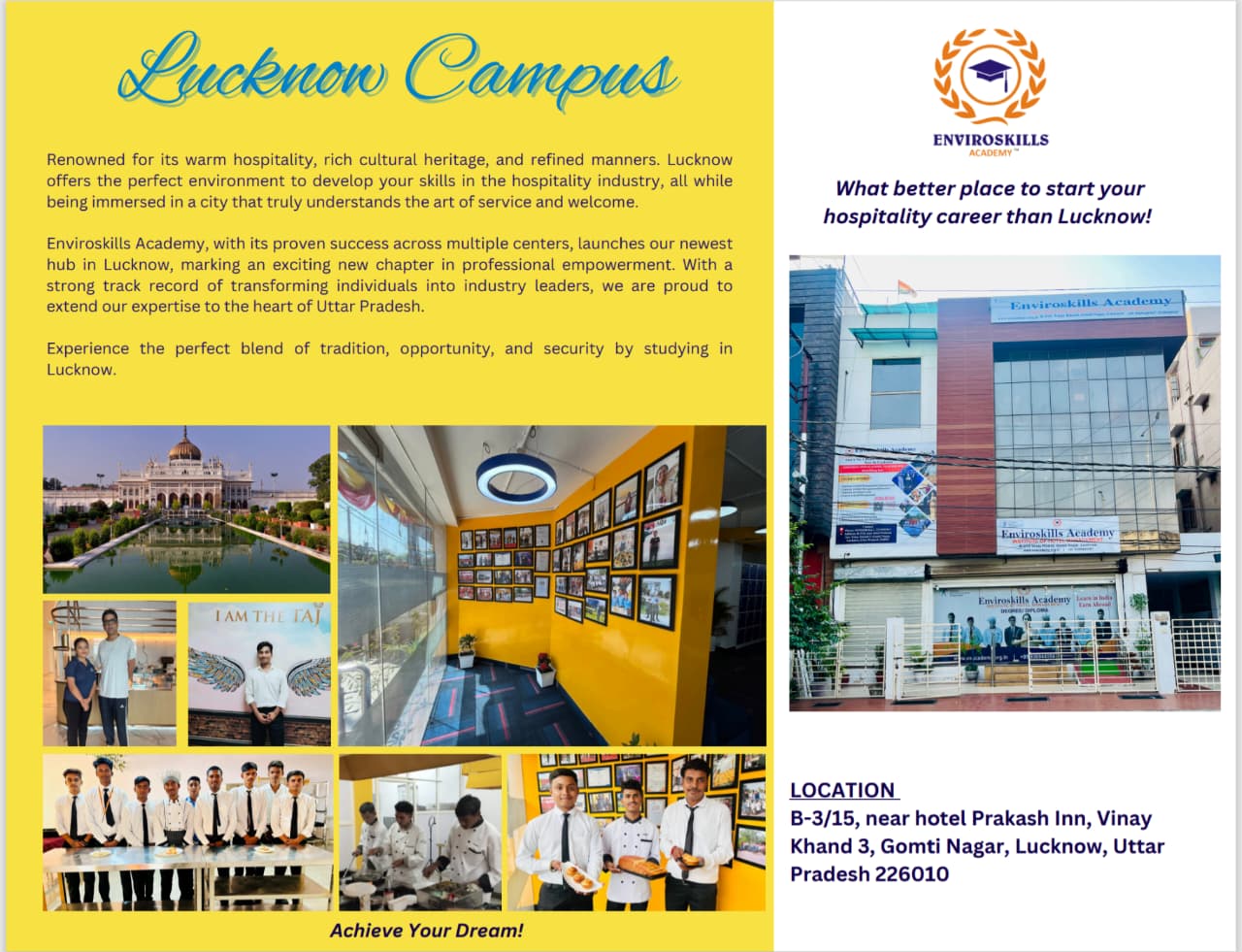 Looking for the Best Hotel Management College in Lucknow? Here’s Why Students Choose Enviroskills