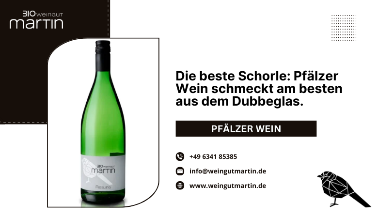 Die beste Schorle: Pfälzer Wein schmeckt am besten aus dem Dubbeglas.