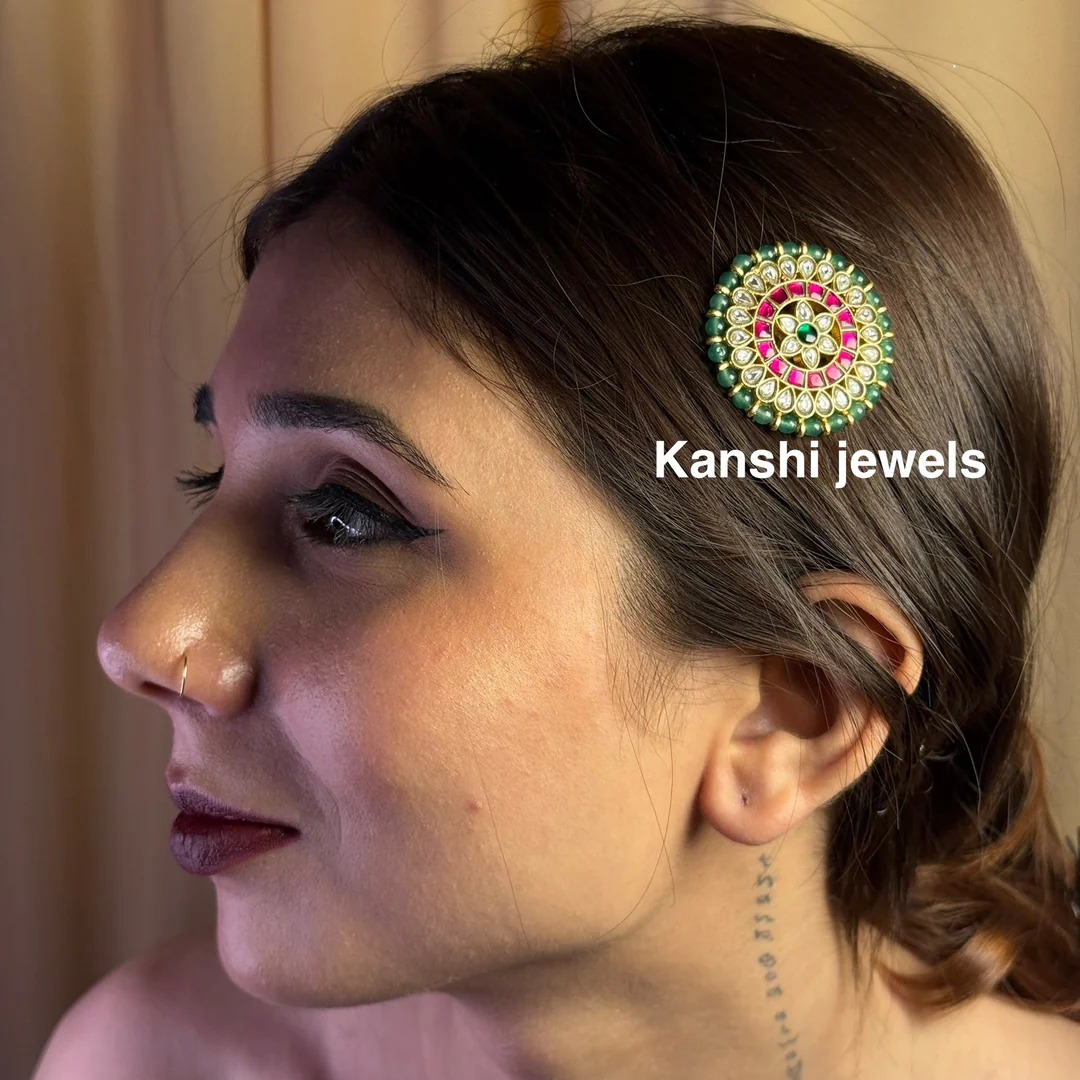Shop Now Jadau Kundan & Kundan Hair Accessories - Royal Elegance by Kanshi Jewels