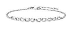 Infinity Chain Bracelet in Gold Plated Sterling Silver