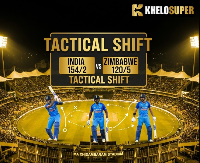 India vs Zimbabwe ICC T20 World Cup 2026 Super 8 tactical shift scorecard at MA Chidambaram Stadium, powered by Khelosuper
