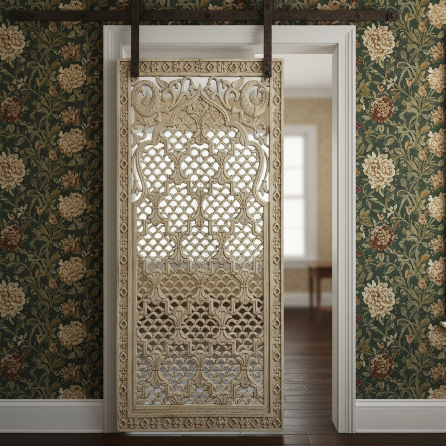 Style a Carved Indian Door with Modern Farmhouse or Boho Decor