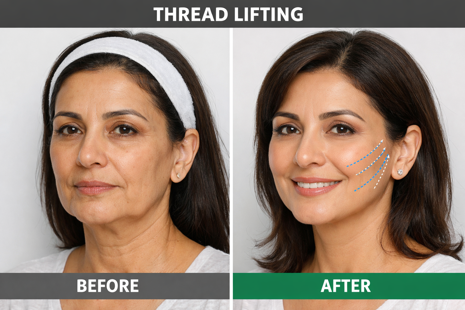 Thread Lifting Before & After– The Non-Surgical Secret to a Youthful Face