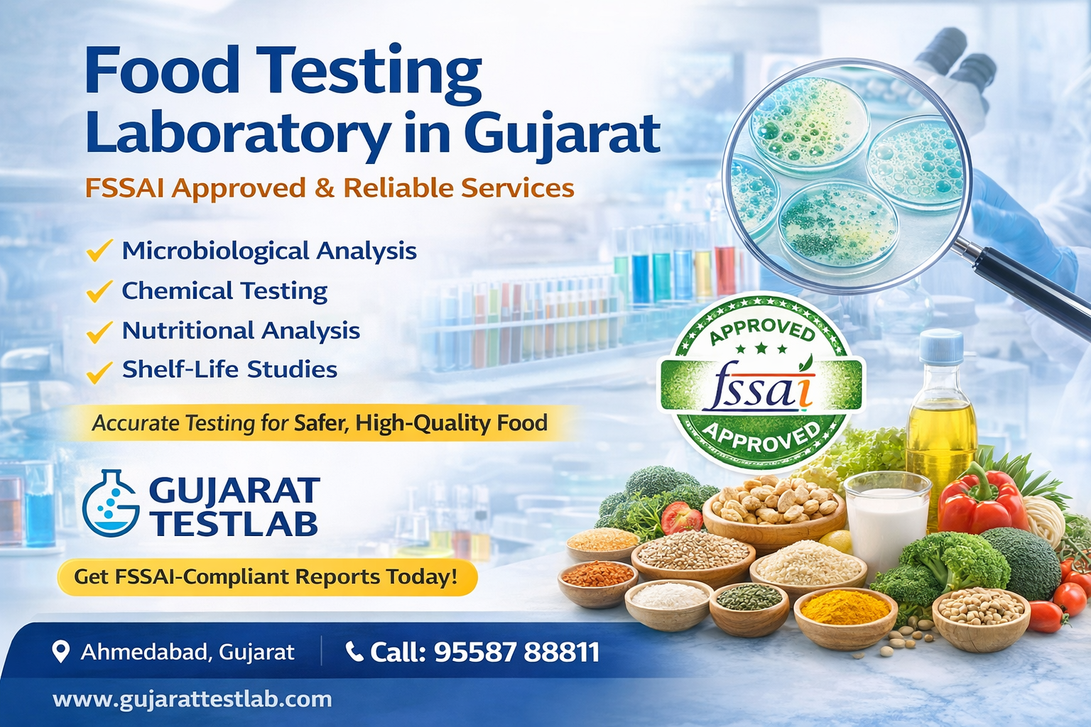Food Testing Laboratory in Gujarat | FSSAI Approved Lab