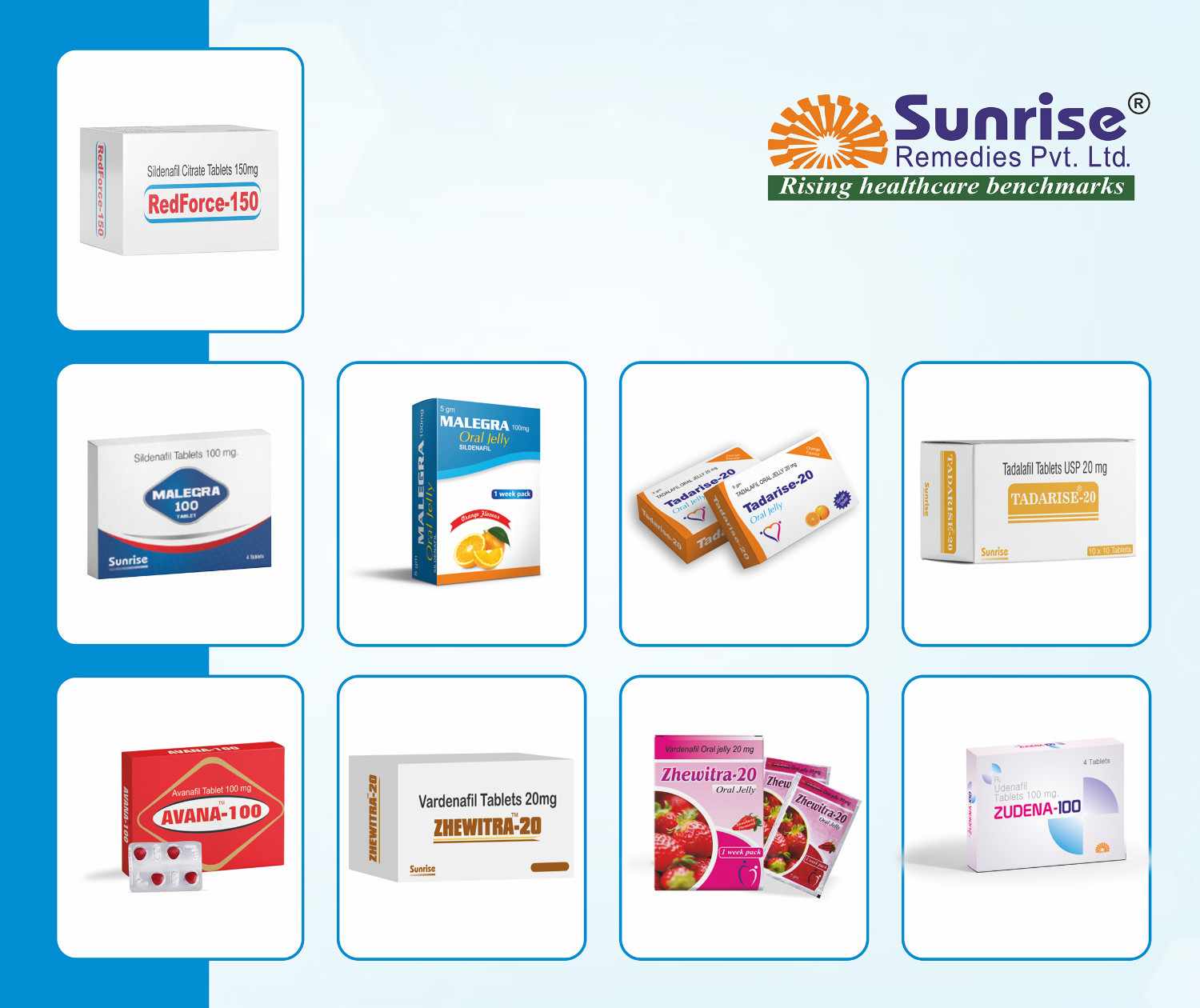 Sunrise Remedies - Sildenafil and Dapoxetine Tablet Manufacturers in India