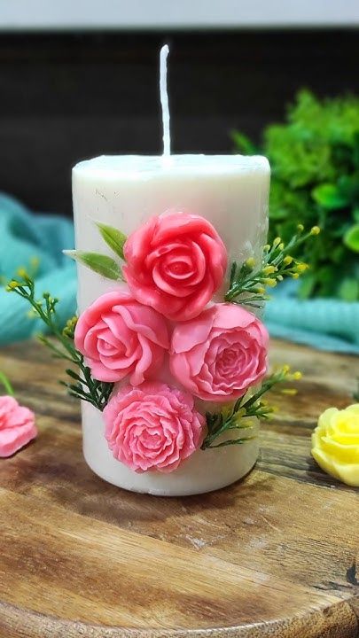 Unique rose candle