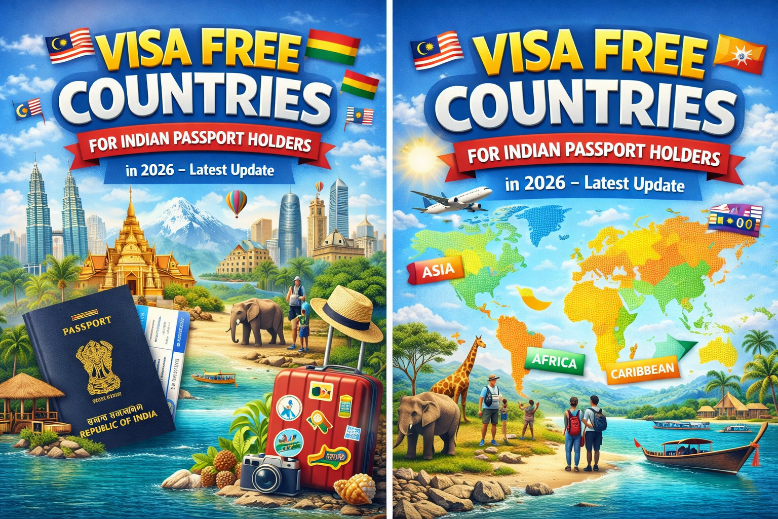 Visa Free Countries for Indian Passport Holders in 2026 – Latest Update
