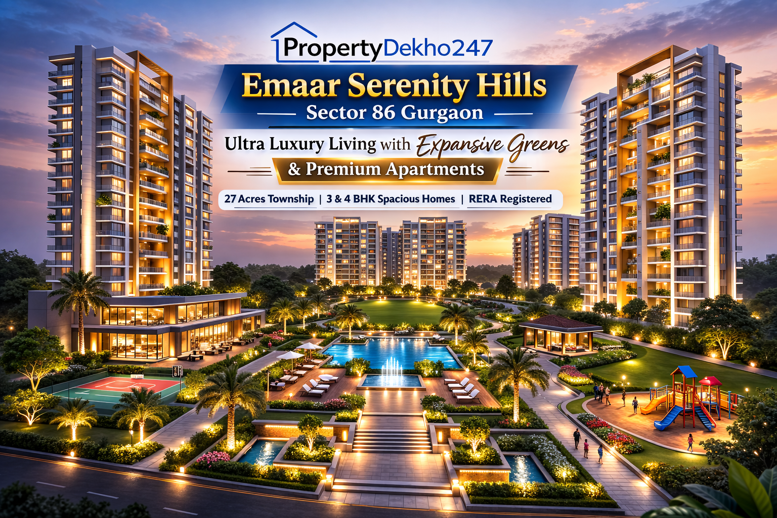 Emaar Serenity Hills Sector 86 Gurgaon – Ultra Luxury Living with Expansive Greens and Premium Apartments