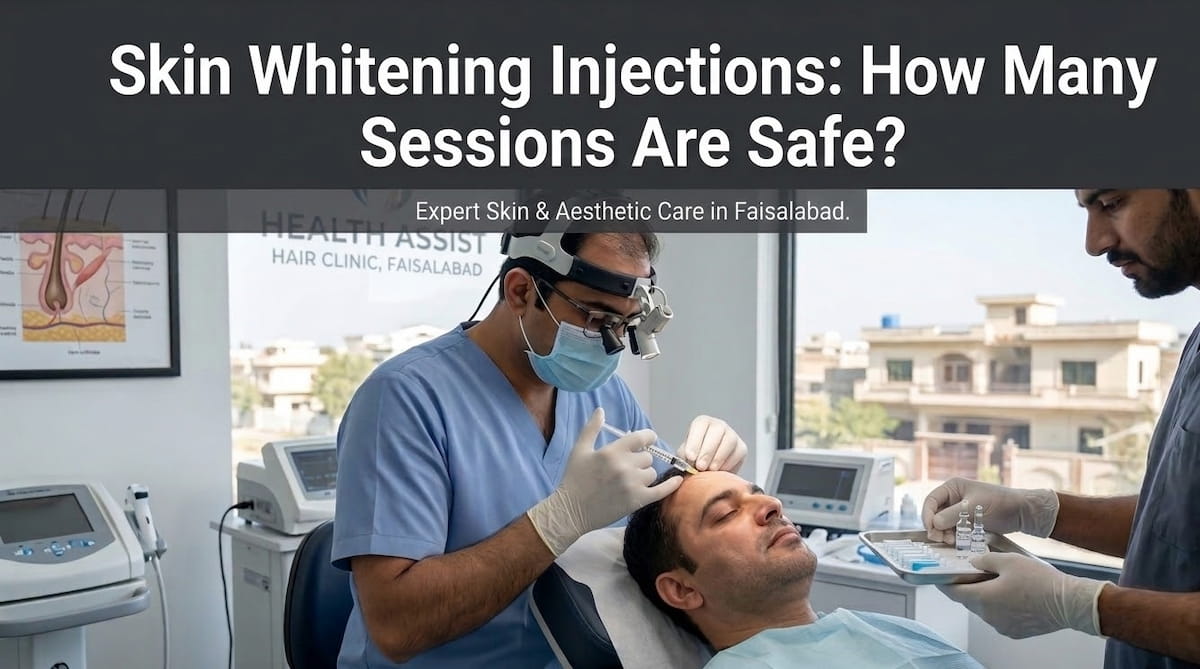 How many skin whitening injection sessions are actually safe