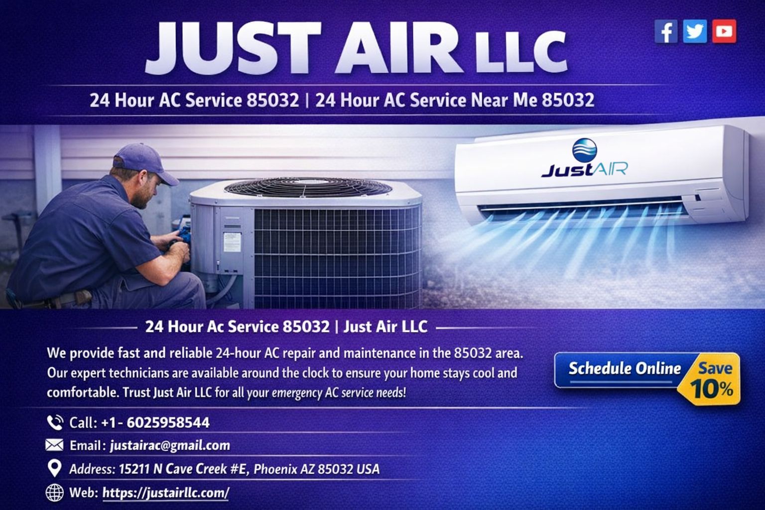 24-Hour Air Conditioning Service 85032: Dependable, Quick Cooling When You Need It Most