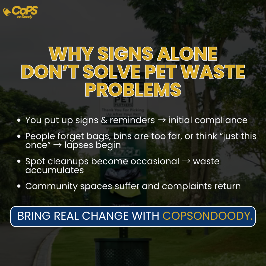 Why Signs Alone Don’t Solve Pet Waste Problems