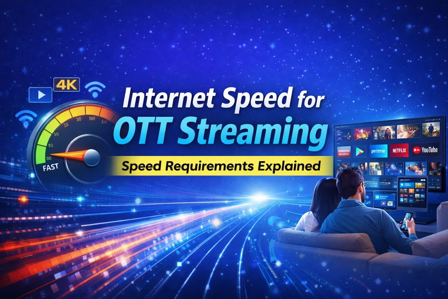 Internet Speed for OTT Streaming: Minimum Speed Needed for HD, 4K & Future 8K Streaming