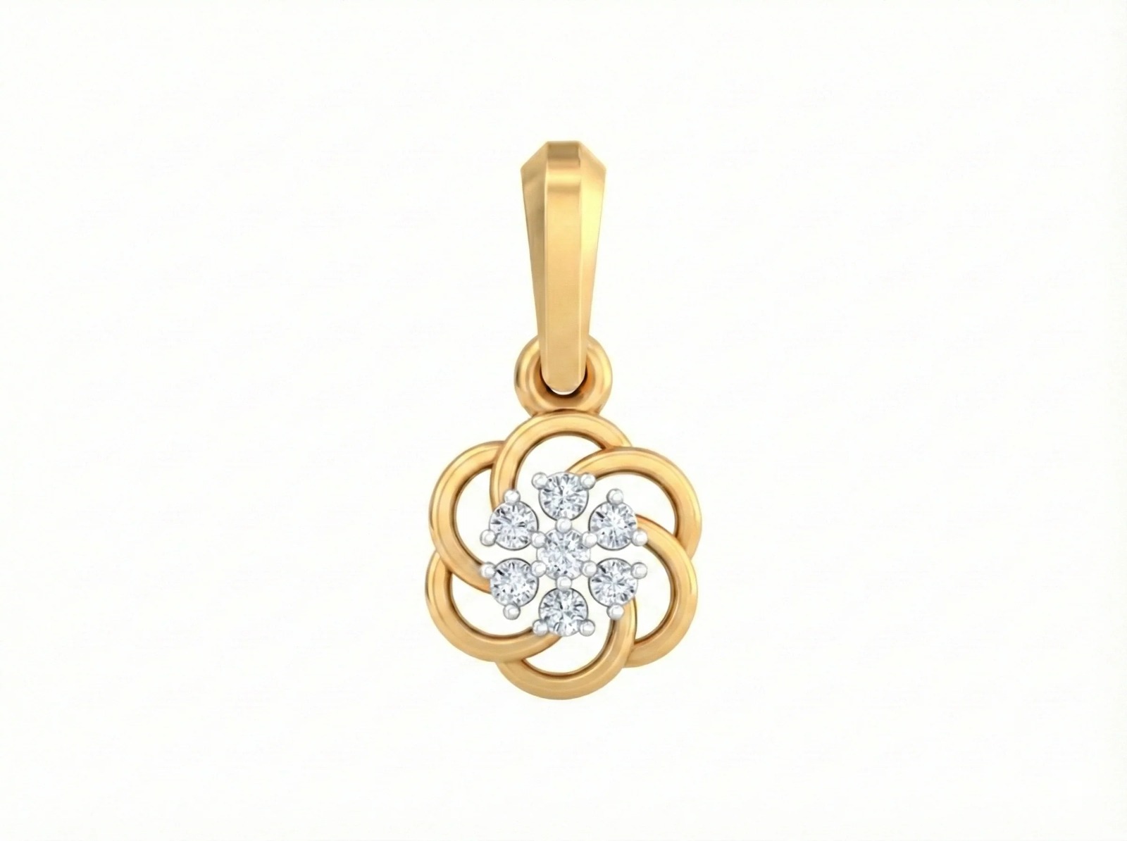 minimal diamond pendant set for office wear women