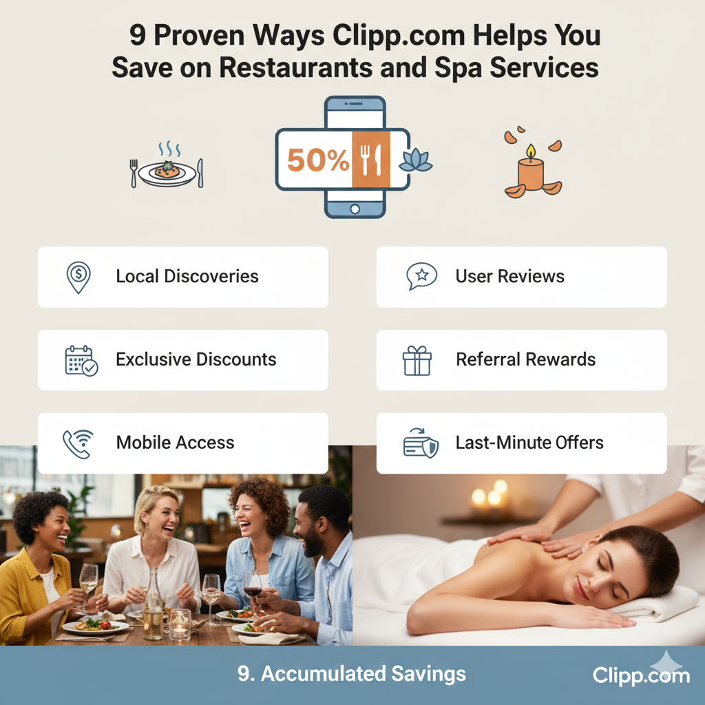 9 Proven Ways Clipp.com Helps You Save on Restaurants and Spa Services