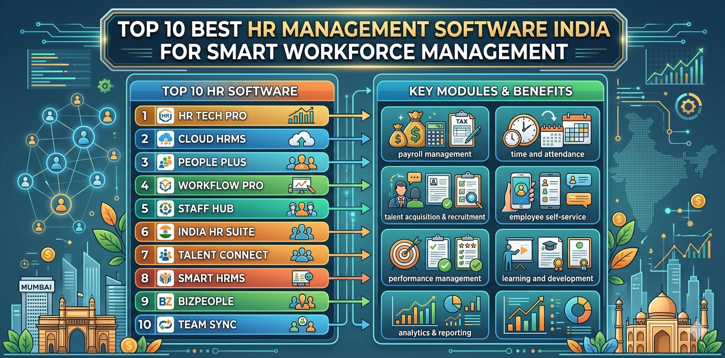 Top 10 Best HR Management Software India for Smart Workforce Management