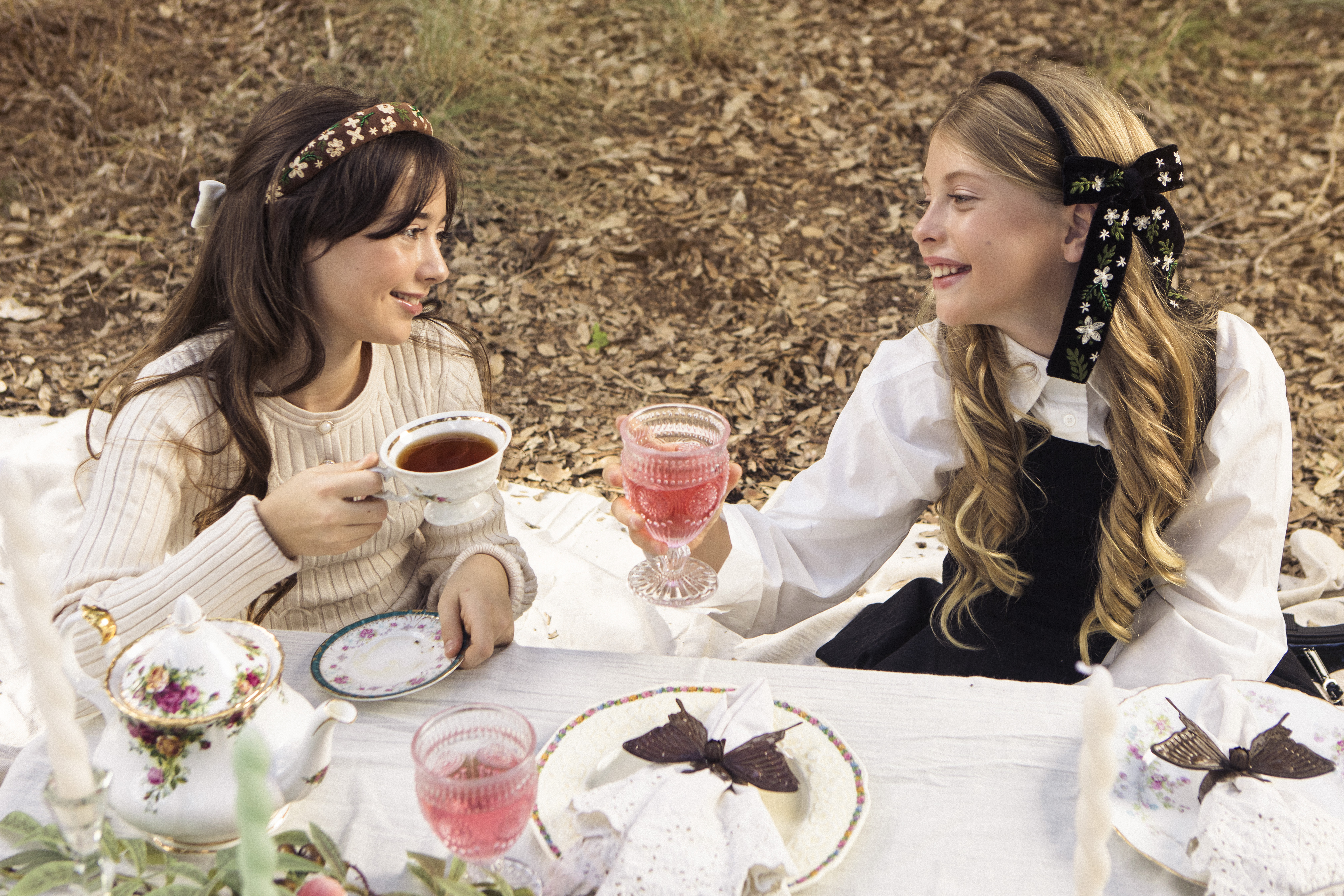 Hand embroidered hair accessories