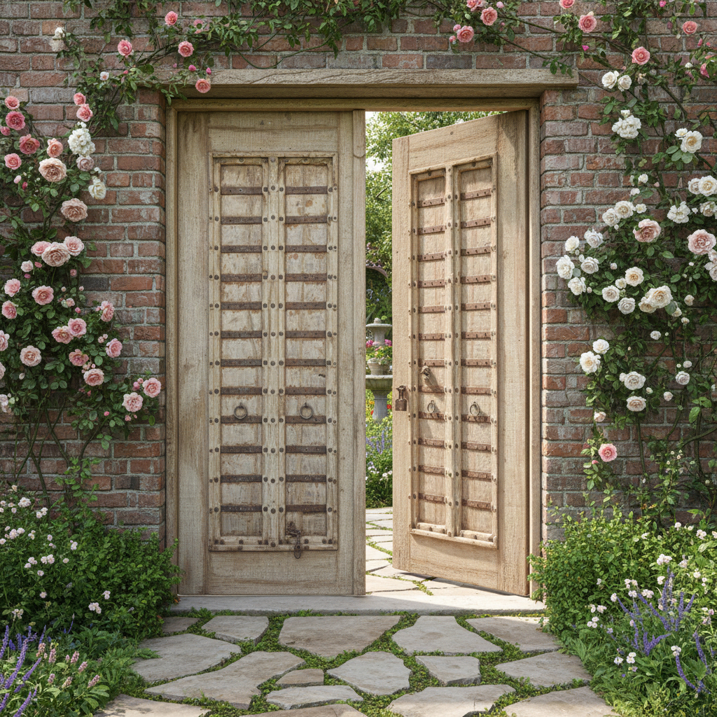 Maximalist Organic Doors in an Artsy Brooklyn Studio