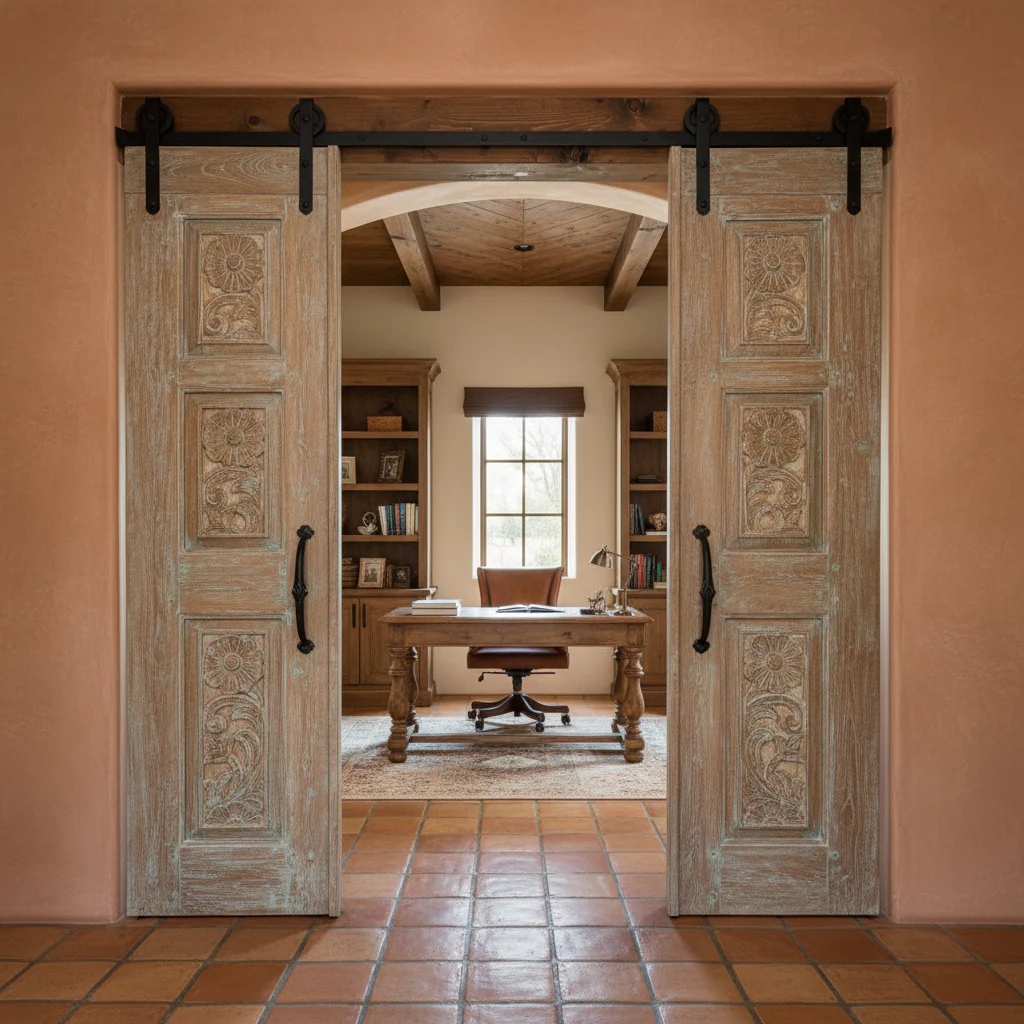 Organic Maximalism: The Art of Botanical Carving in Antique Doors and Sunray Sideboards