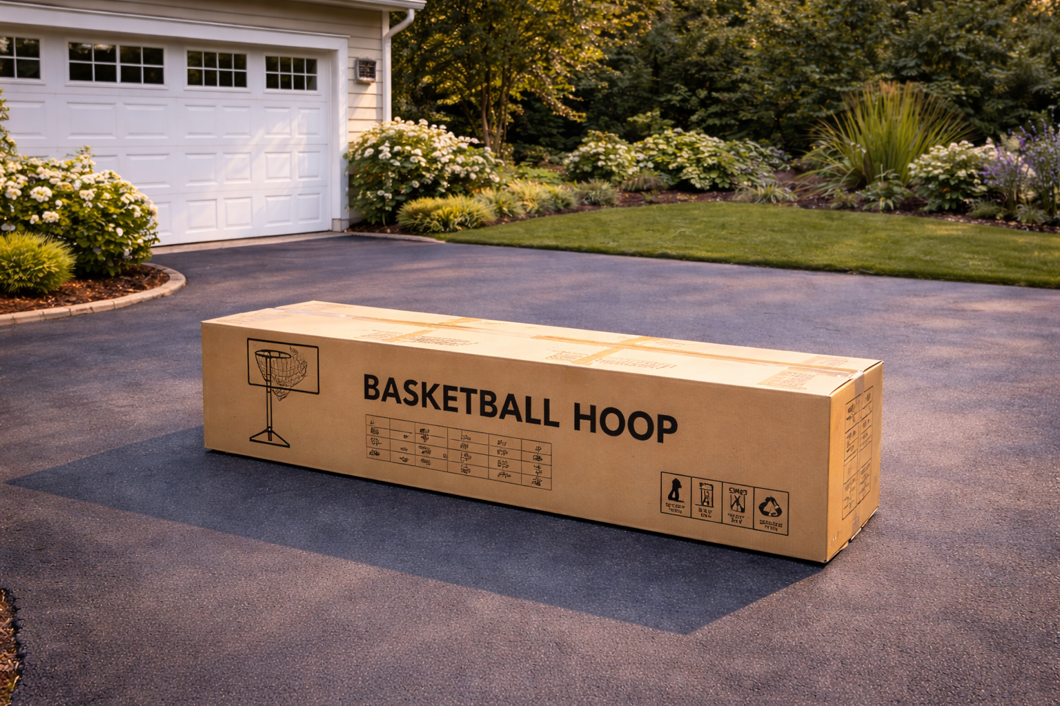 Preparing your driveway for a professional basketball hoop installation.