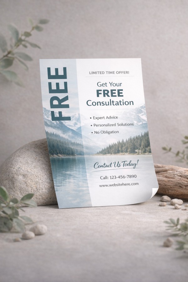 professional A5 flyer design layout example