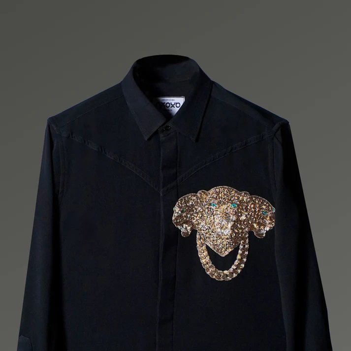 Leopard Embroidered Shirt