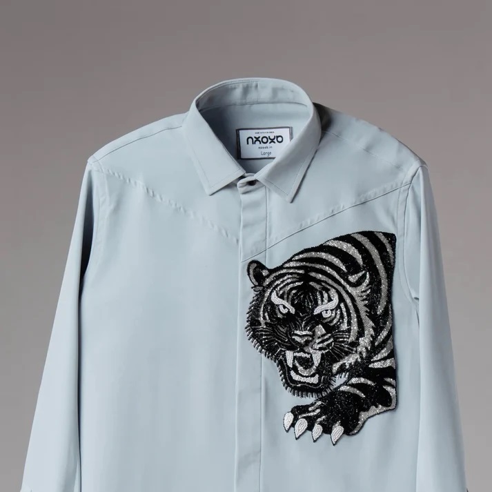 Tiger Embroidery Shirt