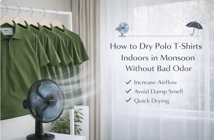 How to Dry Polo T-Shirts Indoors in Monsoon Without Bad Odor