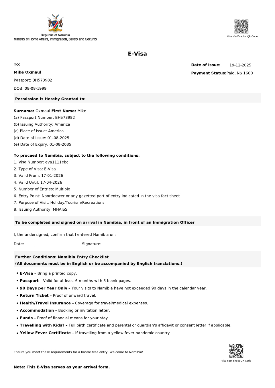 Namibia e-Visa for Moldova Citizens – Application Steps & Visa Guide