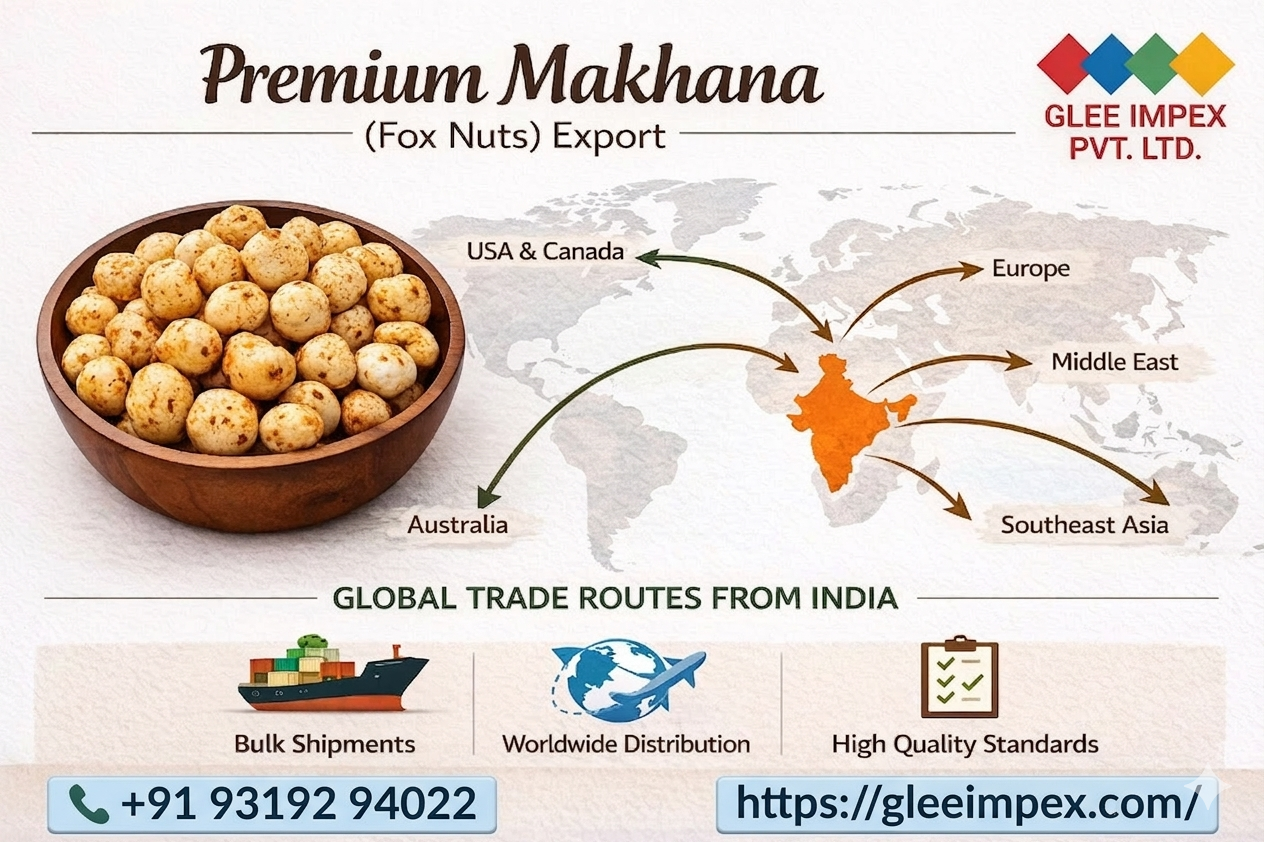 Best Exporter Company in India – Glee Impex Pvt Ltd: A Trusted Name Among Top Fox Nuts (Makhana) Exporters