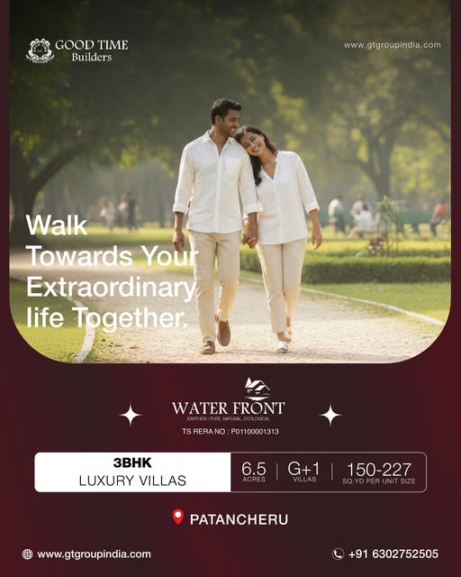 Gated Community villas in Patancheru | Water Front