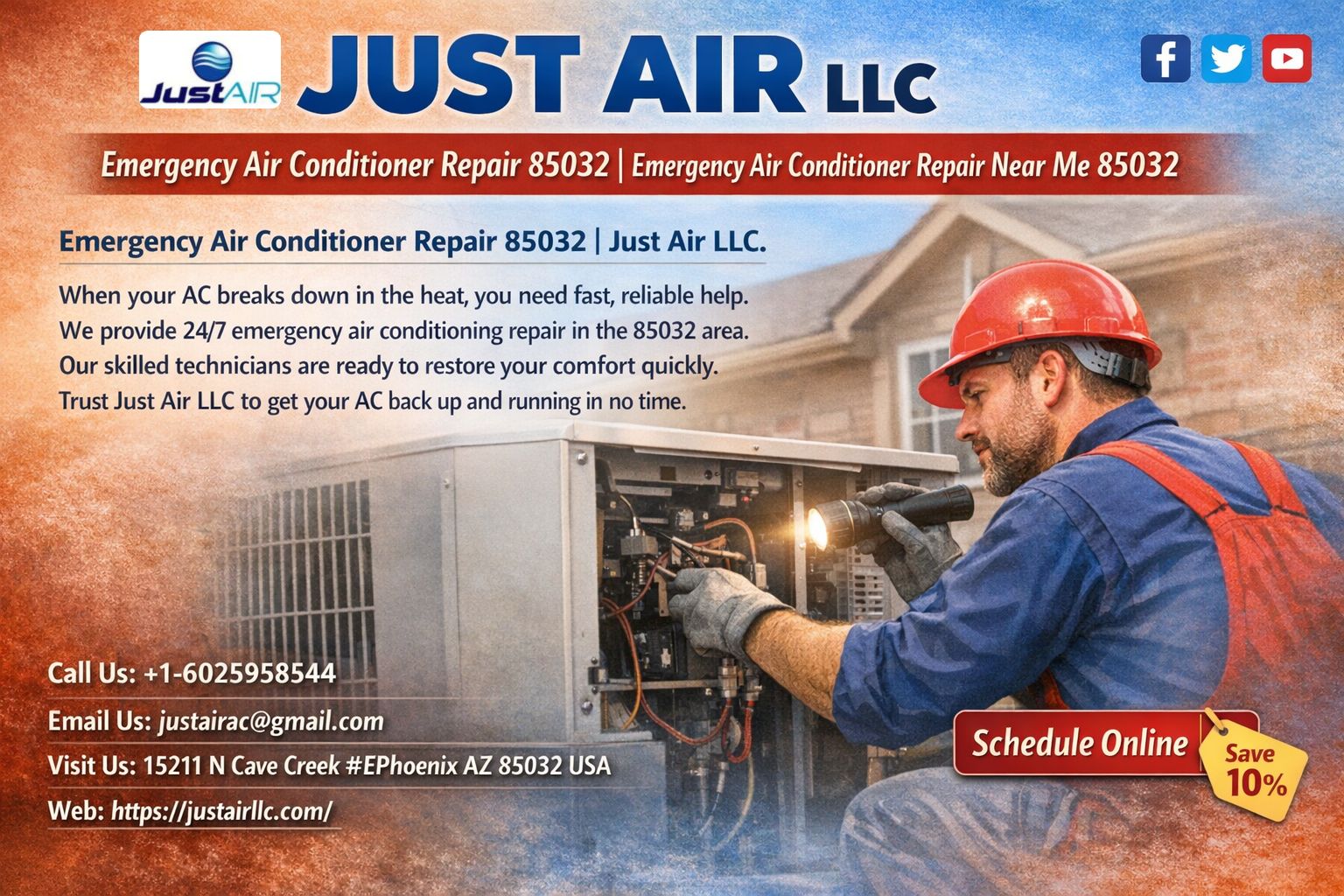 Quickly Dependable Cooling When You Need It Most: Emergency A/C Repair 85032