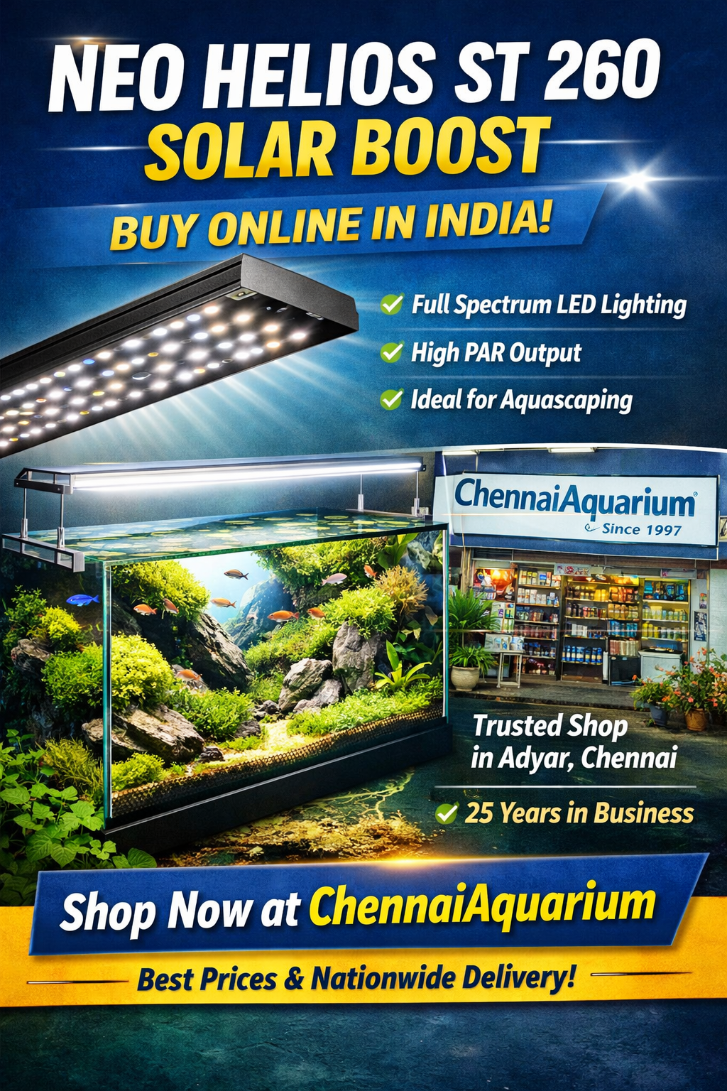 Where to Buy NEO HELIOS ST 260 SOLAR BOOST Online in India – A Complete Guide for Aquascaping Enthusiasts