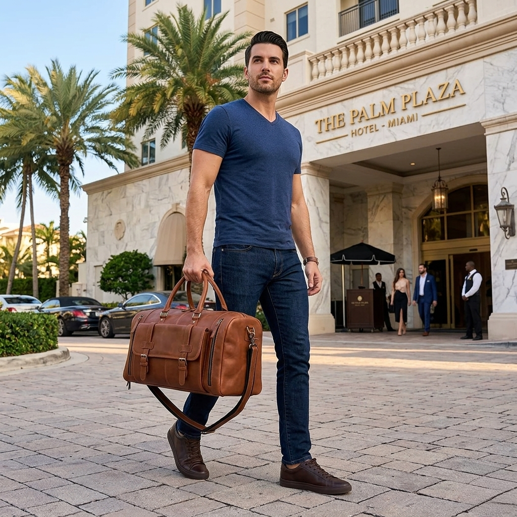 Spacious Leather Travel Bags for Comfortable Holiday Trips