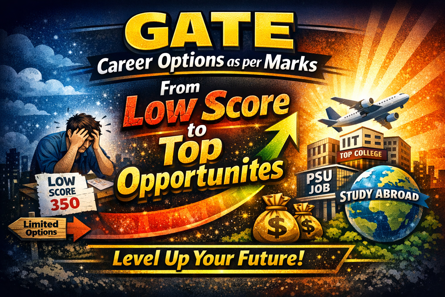 GATE career options as per marks: From Low Score to Top Opportunities