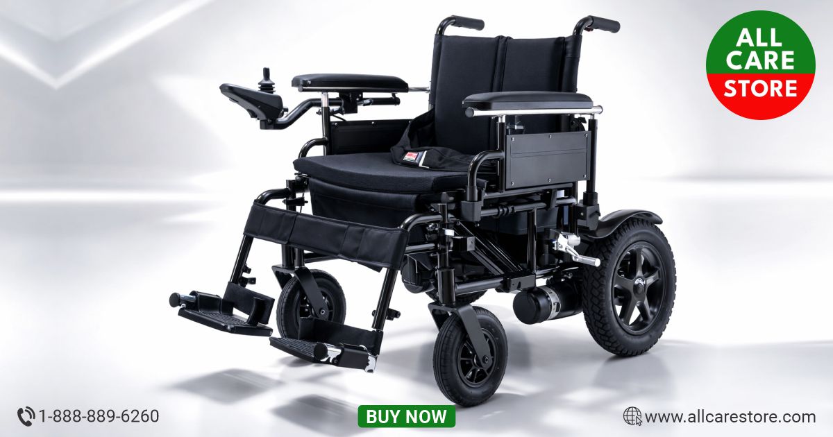 Lightweight pediatric electric wheelchair with joystick control, foldable design, and durable wheels for indoor and outdoor mobility