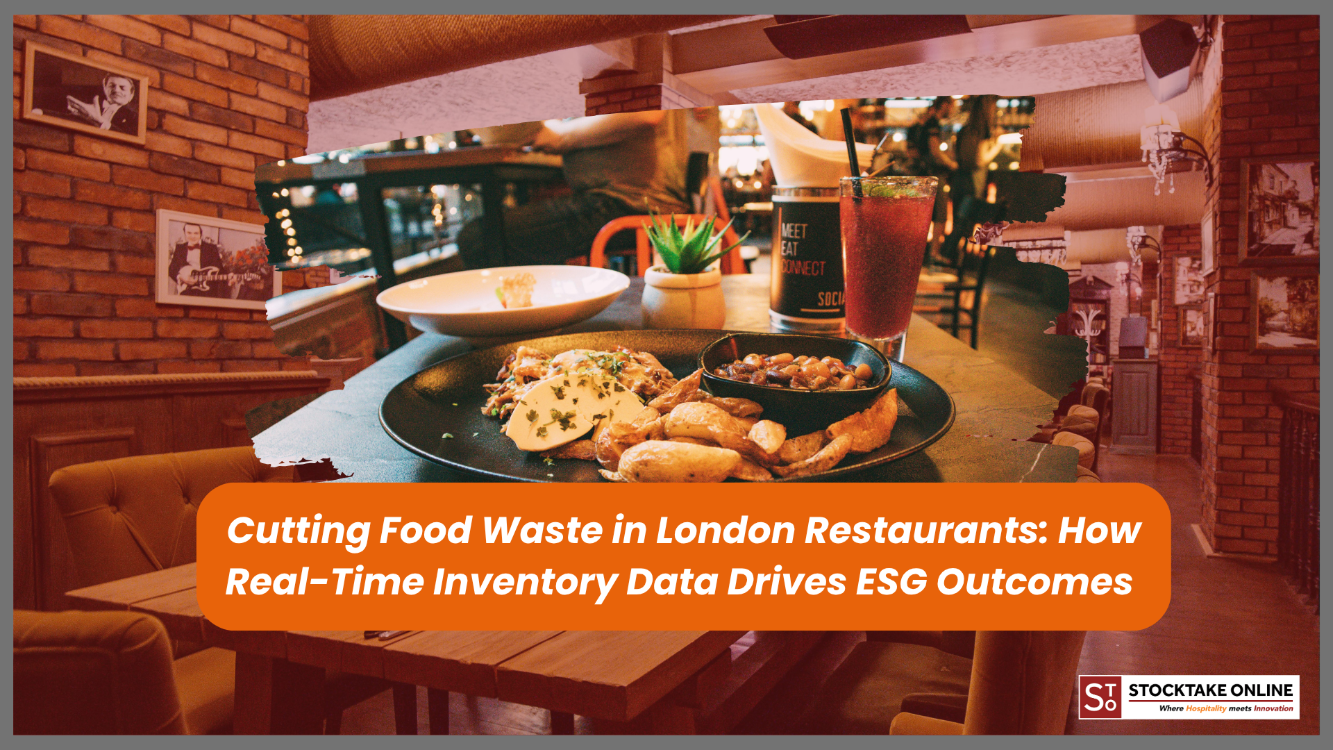 Real-time inventory dashboard on tablet in London restaurant back-of-house