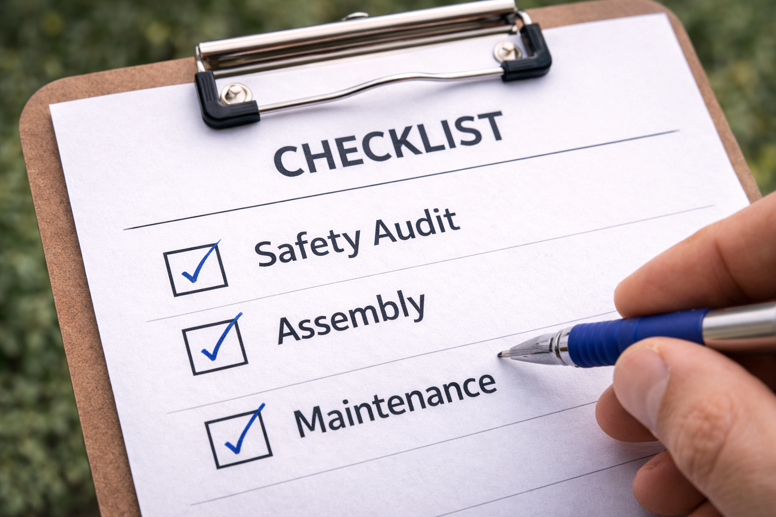 Checklist of professional trampoline services offered by Trampoline Install.