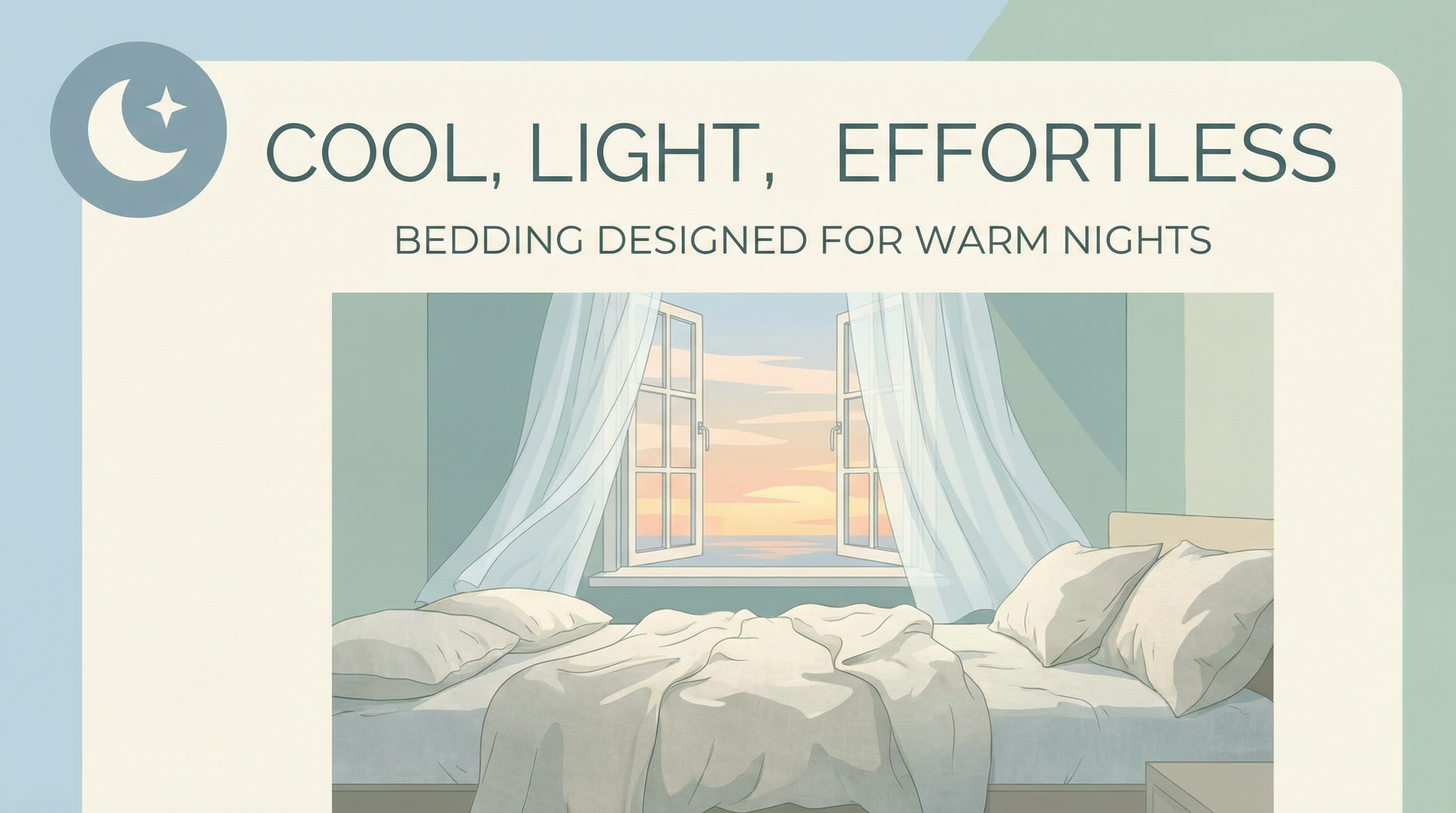 Cool, Light, Effortless: Bedding Designed for Warm Nights
