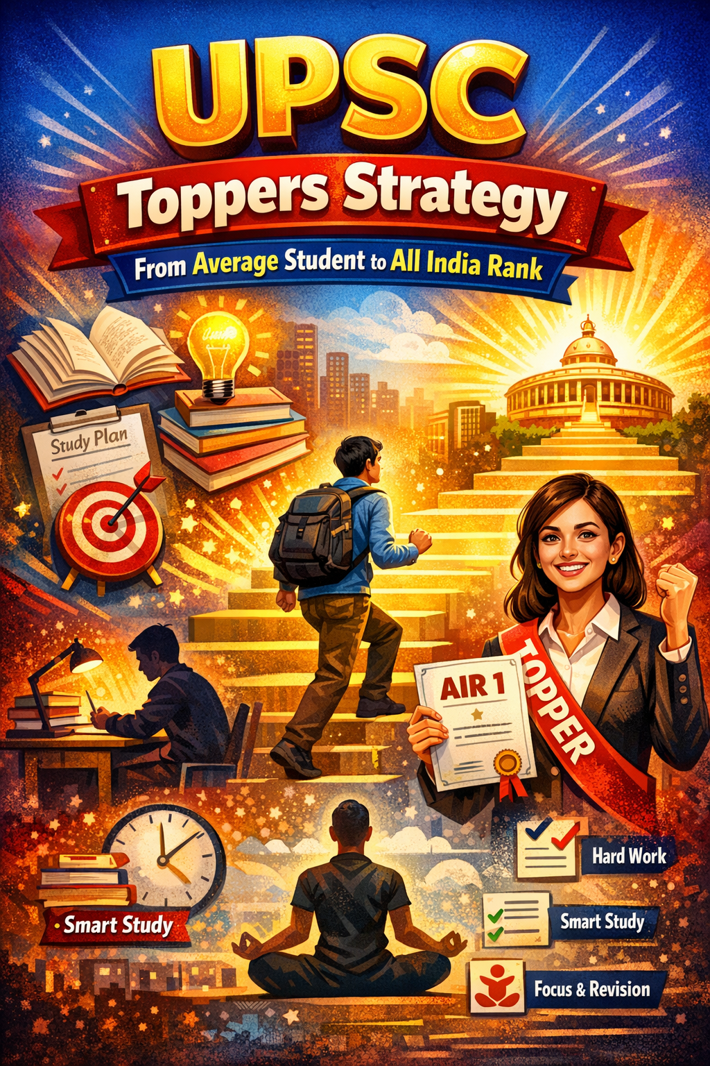 UPSC Toppers Strategy: From Average Student to All India Rank