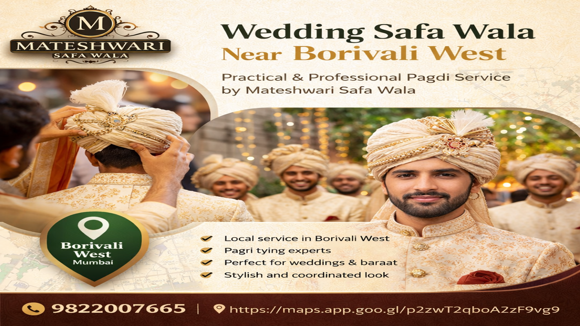 Wedding Safa Wala Near Borivali West – A Practical Guide by Mateshwari Safa Wala