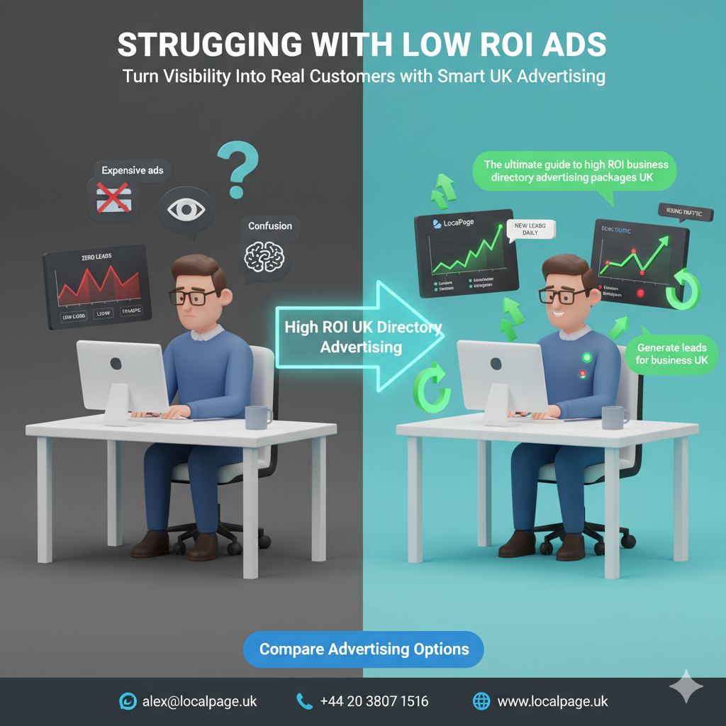 UK business team analyzing advertising performance and growth strategy