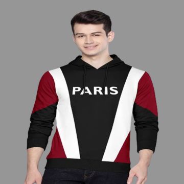 Hoodler Men’s Hoodie Neck Color Block T-Shirt