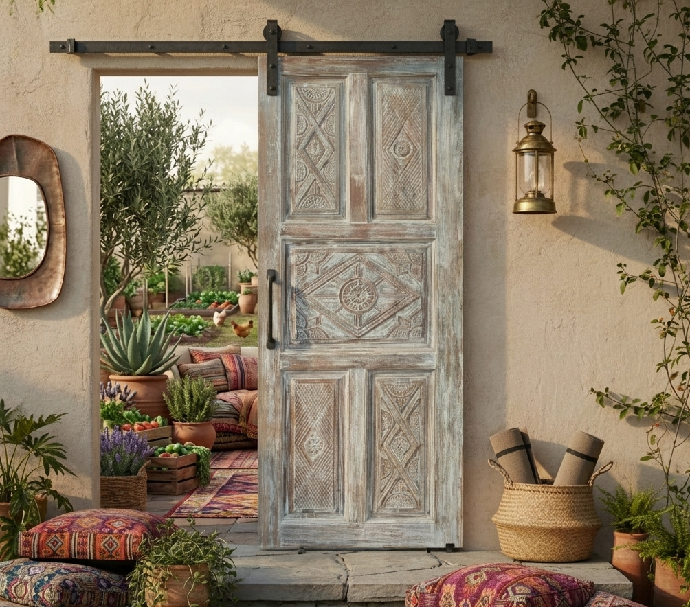 Why Eclectic Farmhouse Loves Handcrafted Carved Doors