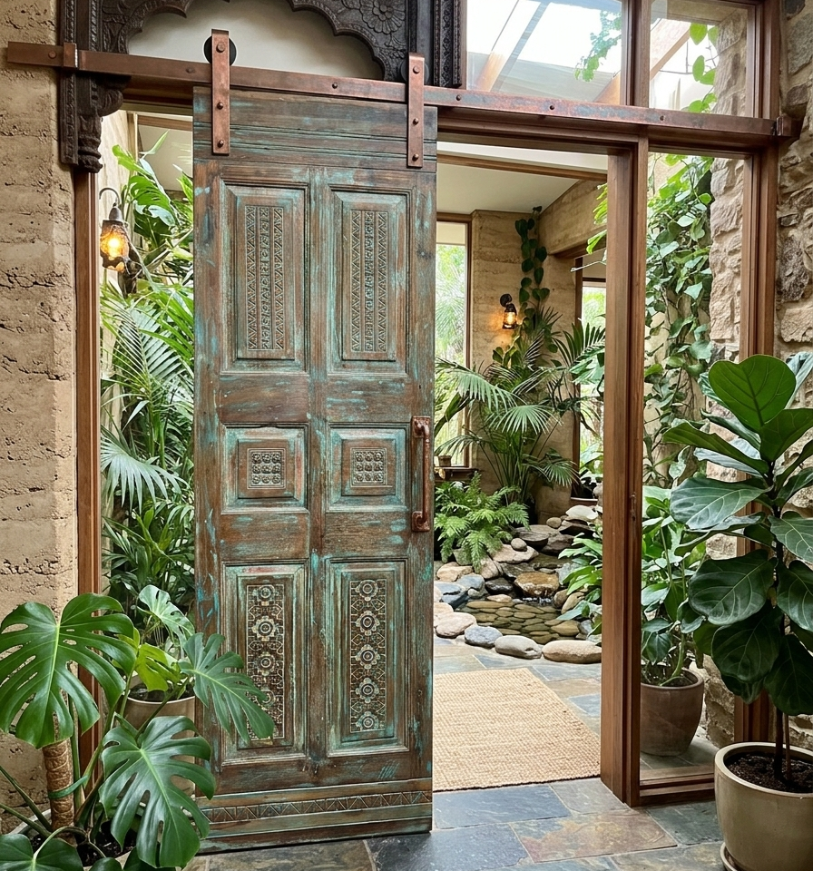 Why Eclectic Farmhouse Loves Handcrafted Carved Doors